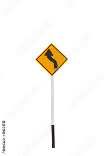 Traffic sign on white background