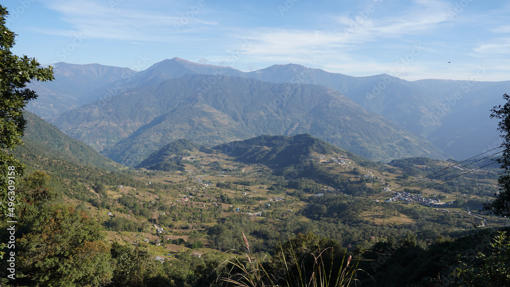 Shivalaya village on the Jiri to Lukla trek in the Himalaya mountains of Nepal.