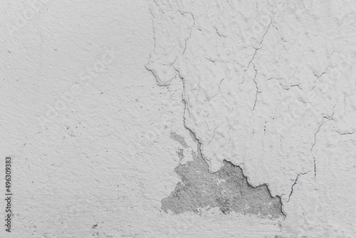 Old white or grey wall concrete texture cement background gray rough peeling paint plaster