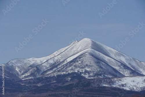 Mt. Musadake in winter in Hokkaido  Nakashibetsu Town