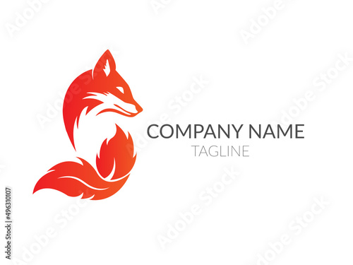 fox logo. creative fox. vector modern logo. Awesome fox logo design