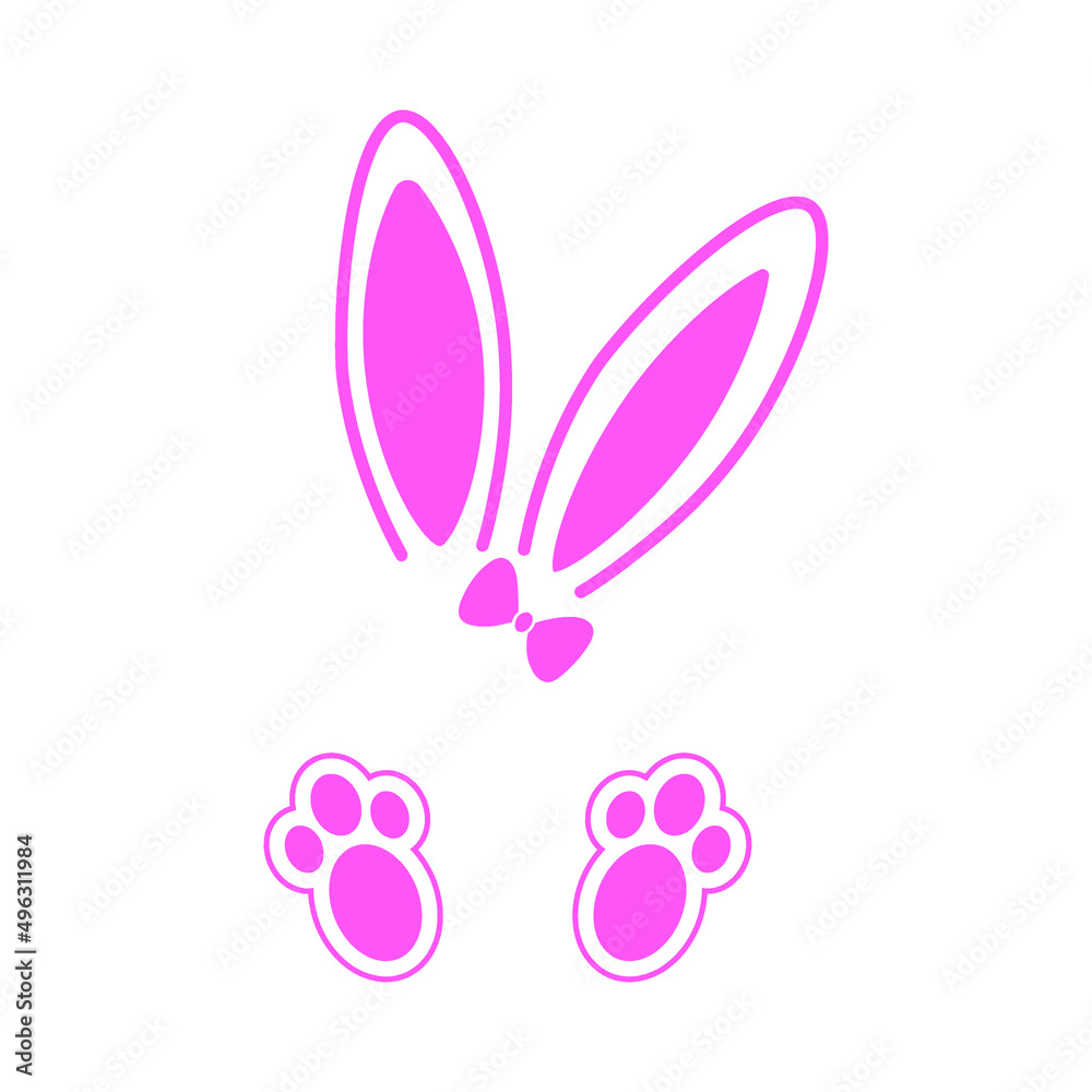 Rabbit icon vector set. Easter illustration sign collection. Hare symbol or logo.