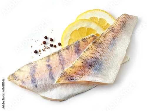 fresh raw zander filet