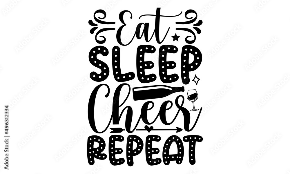 Eat sleep cheer repeat SVG, Eat Sleep Repeat Svg, Softball Svg