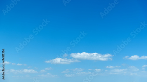Fototapeta Naklejka Na Ścianę i Meble -  White clouds are in the blue sky