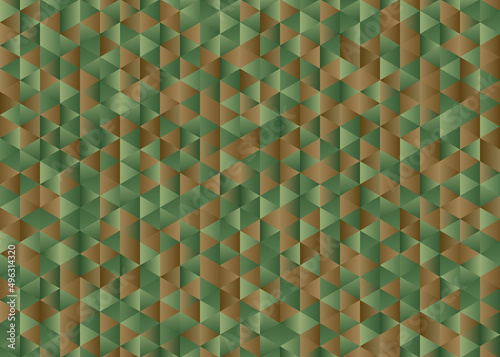 Triangle green brown abstract geometric gradient background	
