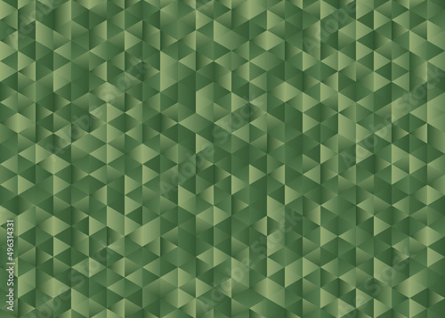 Triangle green abstract geometric gradient background	
