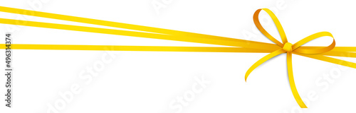 yellow colored ribbon bow