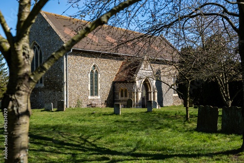 All Saints church in the small village of Sutton in the rural British countryside