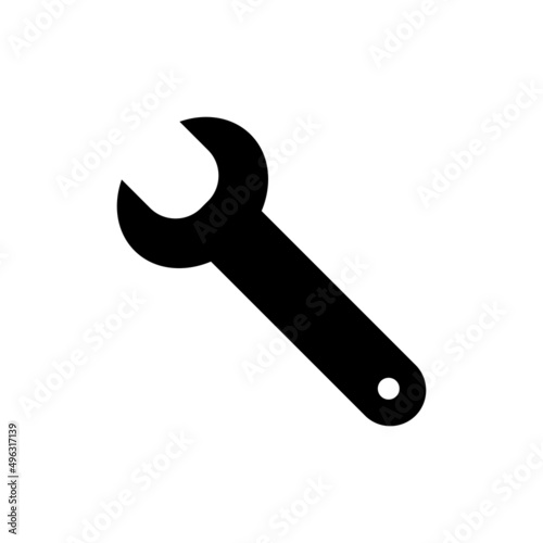 Wrench black icon for apps and web sites