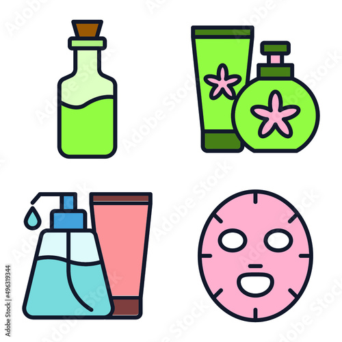 Spa and Beauty set icon symbol template for graphic and web design collection logo vector illustration