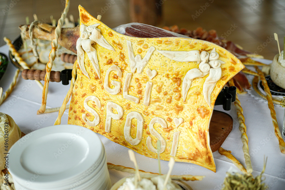 Fototapeta premium pane carasau con la scritta sopra 