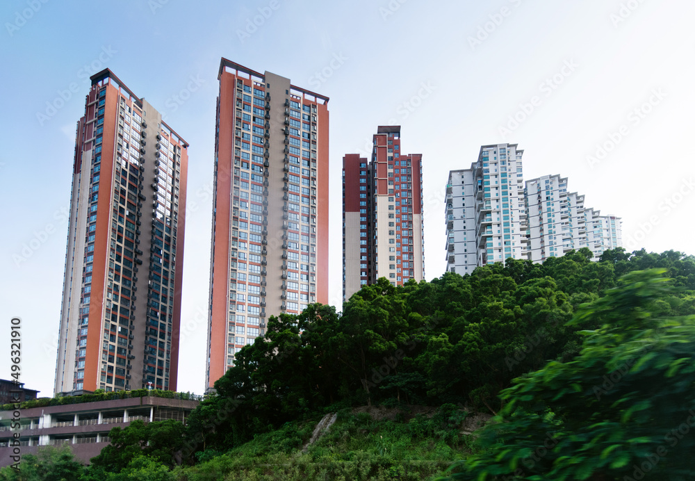 Fototapeta premium Modern apartment buildings in the city