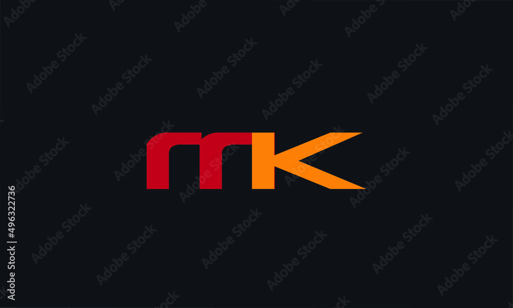 Letter Initial MK  Vector Logo Design