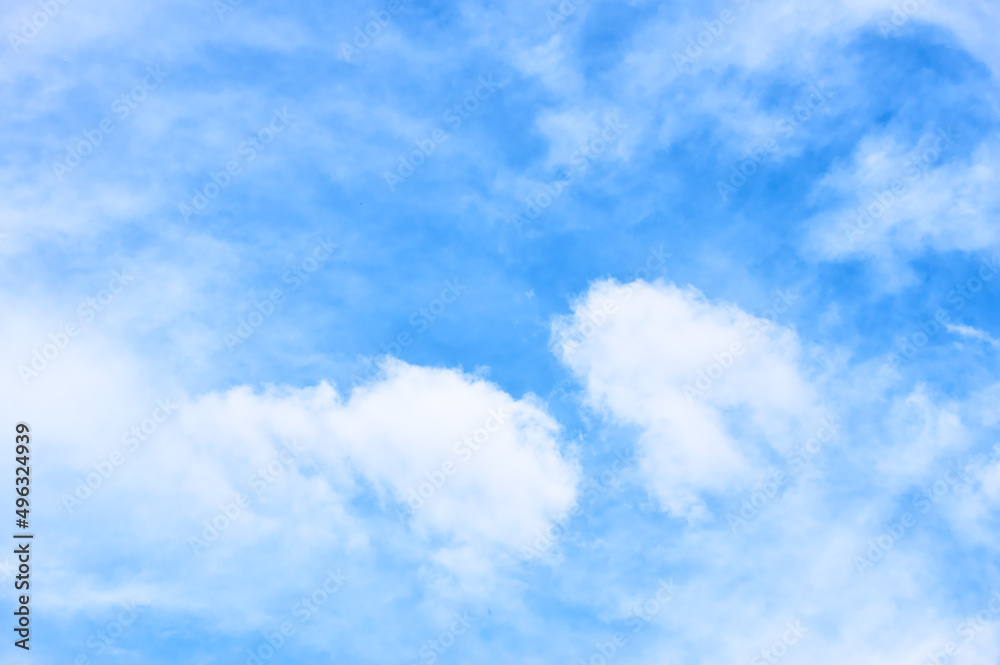 Blue sky with clouds -  background