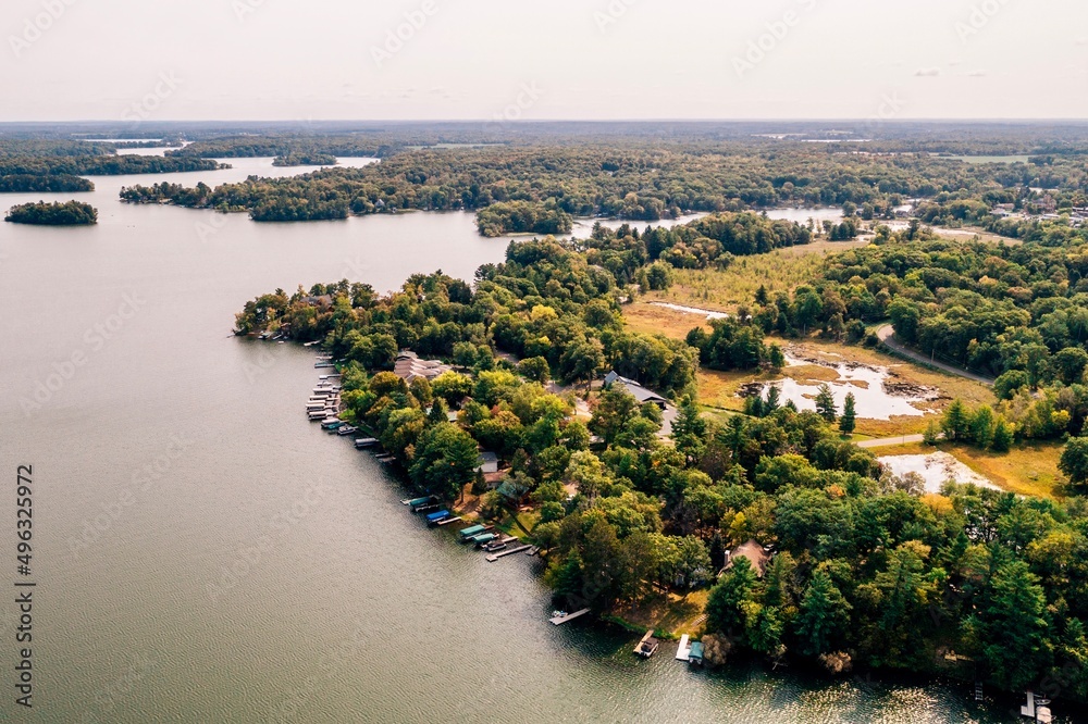 Naklejka premium wisconsin lake houses