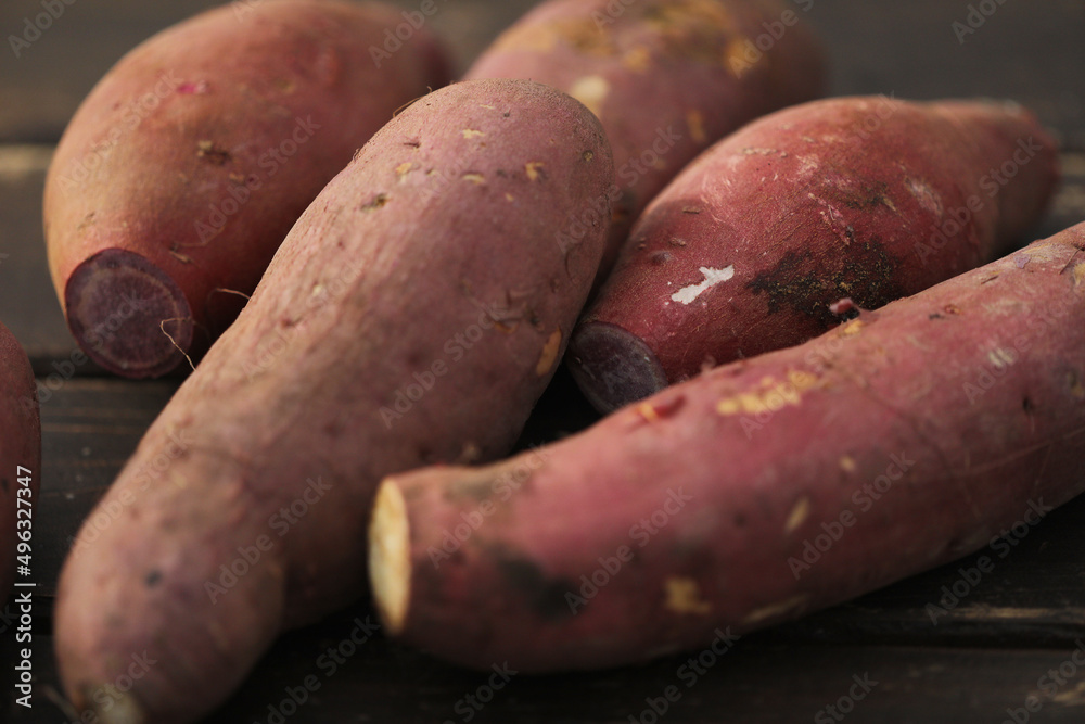 Sweet potatoes processed for roasted sweet potatoes Sweet potatoes processed for roasted sweet potatoes