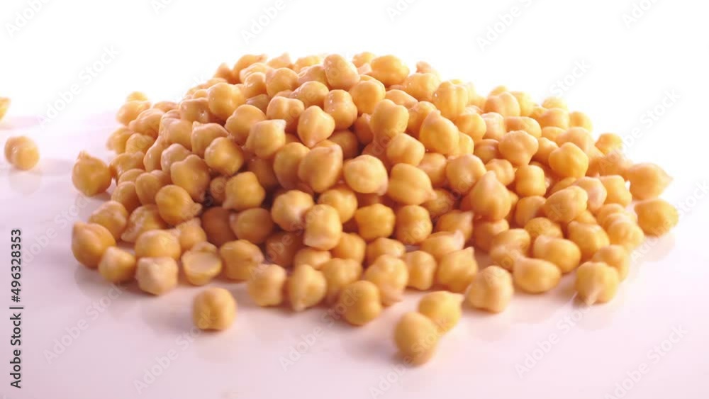 Chickpeas turn around isolated on white Background Chickpeas turn around isolated on white Background