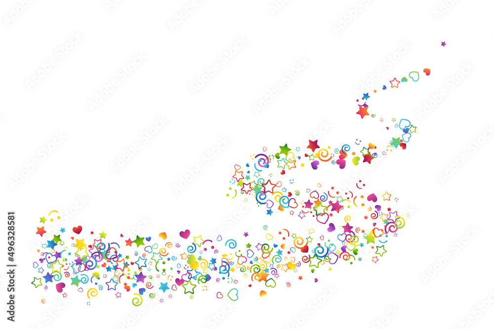 Colorful childhood fun letters and symbols confetti. Kids creative rainbow vector illustration. Colorful childhood fun letters and symbols confetti. Kids creative rainbow vector illustration.