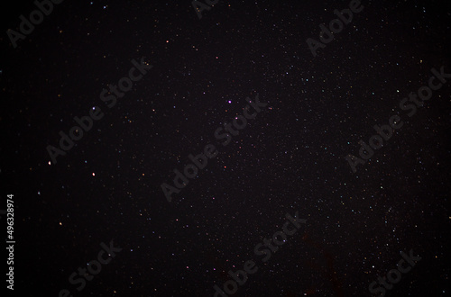 Night sky long exposure of the starry sky. Romantic gorizontal space background