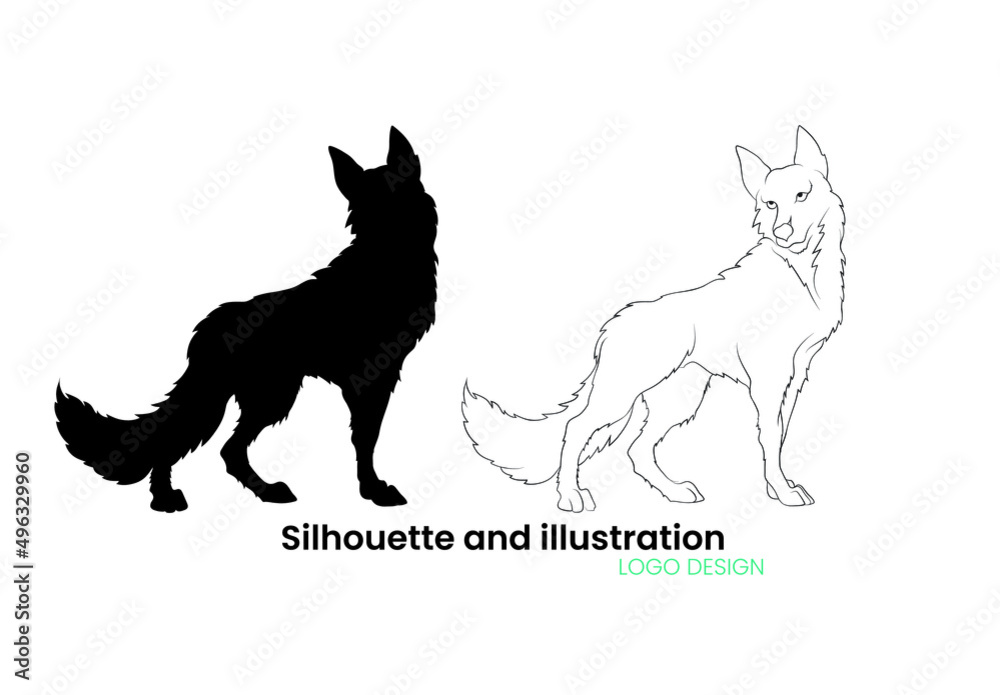 Obraz premium vector animal silhouette