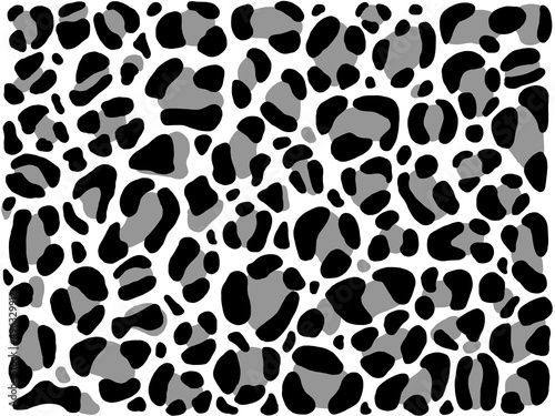 Fond motifs léopard. Répétition de textures noir et blanc