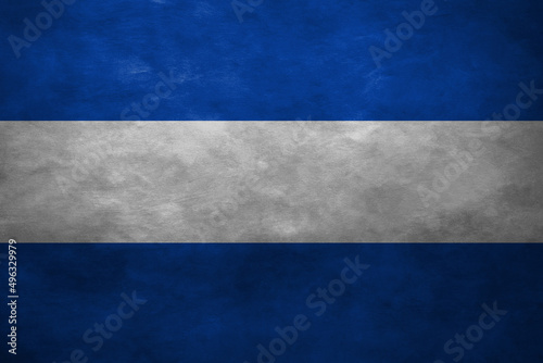 Patriotic stone wall background in colors of national flag. Honduras