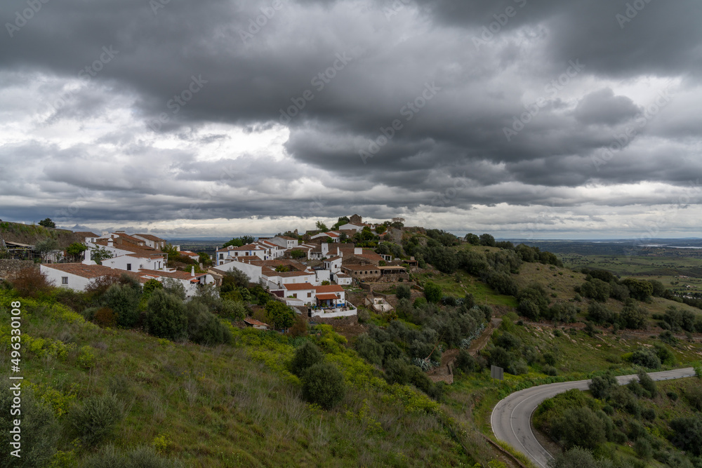 the historic world heritage village of Monsaraz in the Alentejo region of Portugal