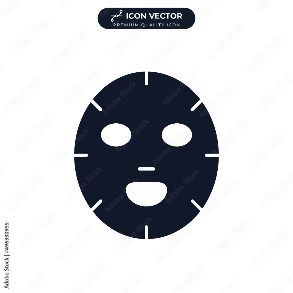 Fototapeta premium facial mask icon symbol template for graphic and web design collection logo vector illustration