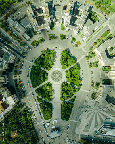 View from above on the square in Kharkov