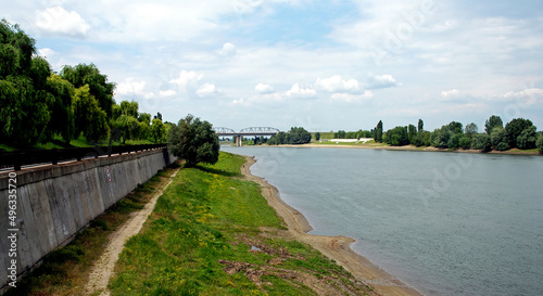 фотографія Bender near Tiraspol, Transnistria, Moldova: View of the Dniester River in Bender, the second city of Transnistria