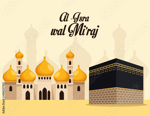 isra miraj lettering poster