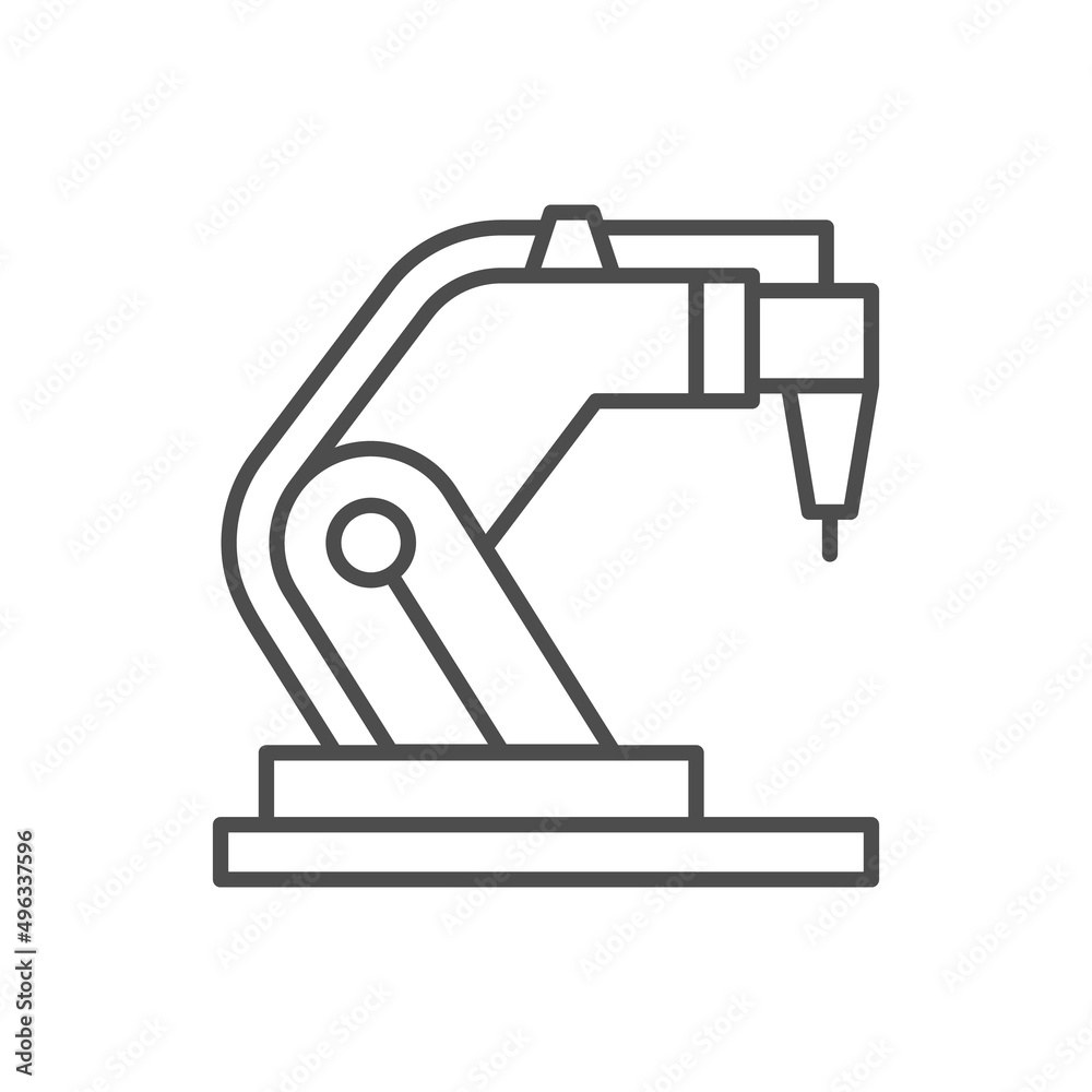 Robotic equipment line outline icon Robotic equipment line outline icon