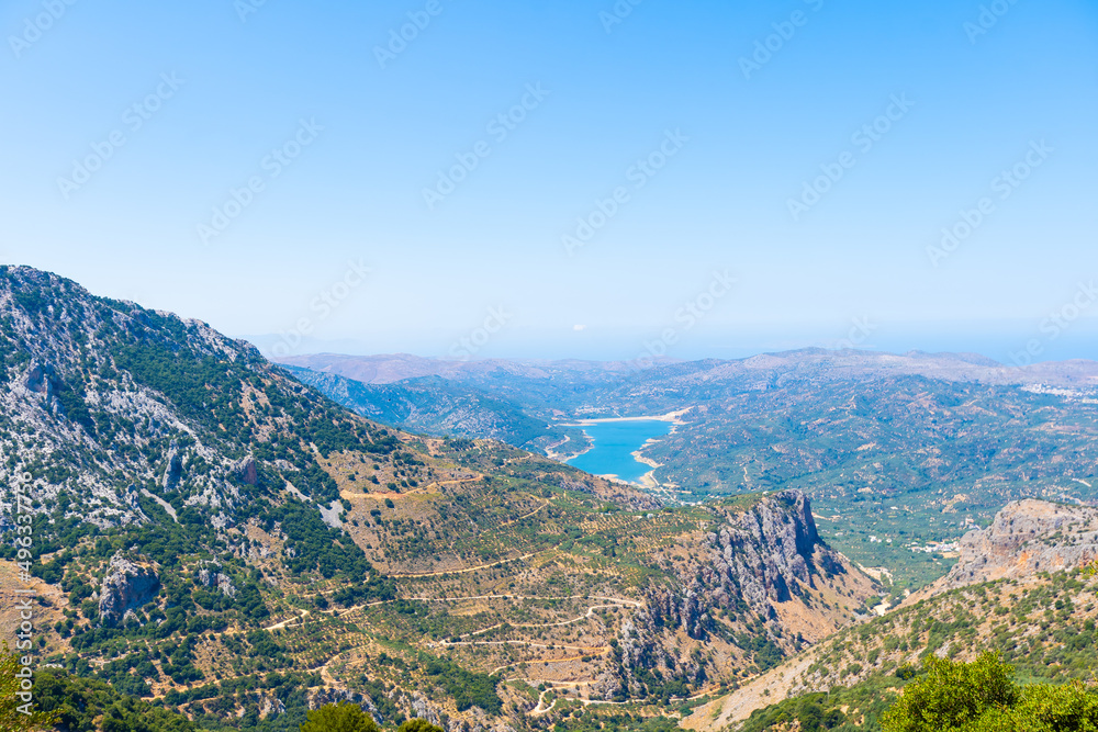 landscape of crete, top view, Crete island in Greece.