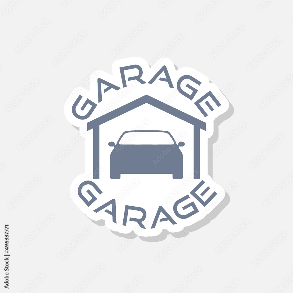 Car service garage icon sticker Car service garage icon sticker