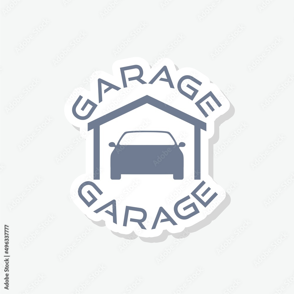 Car service garage icon sticker Car service garage icon sticker