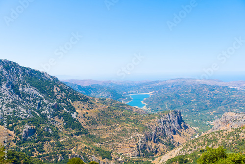 landscape of crete, top view, Crete island in Greece. photo