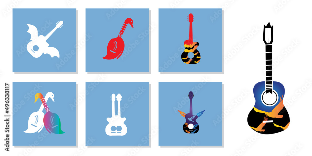 simple cool music guitar vector icon logo simple cool music guitar vector icon logo