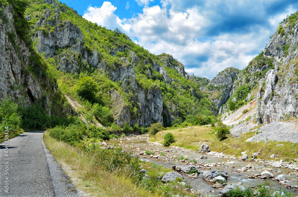 Road through the mountains landscape Road through the mountains landscape