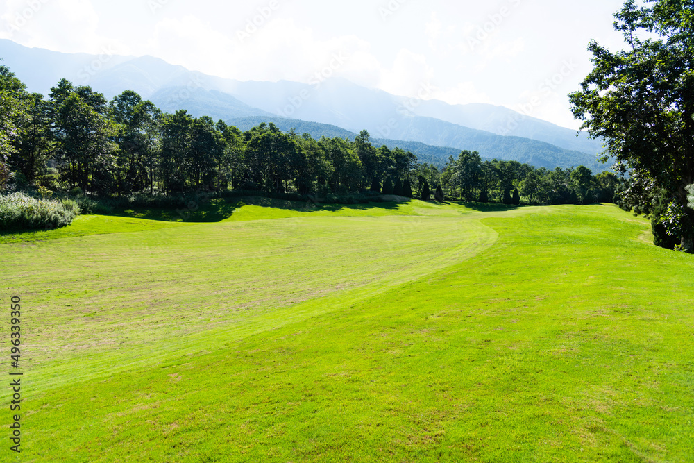 Landscape of golf course in the countryside