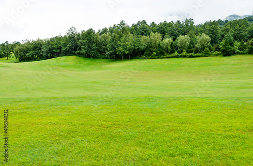 Landscape of golf course in the countryside