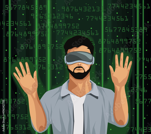 bearded man in the metaverse