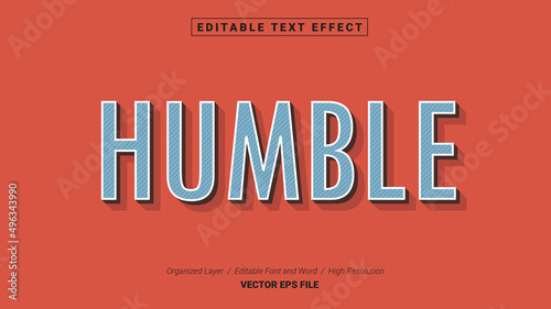 Editable Humble Font Design. Alphabet Typography Template Text Effect. Lettering Vector Illustration for Product Brand and Business Logo.