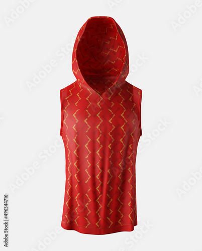 Картината върху платно Man sleeveless shirt. 3d illustration