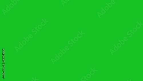 Easter holiday greeting video with egg wearing bunny ears and facial expression drawn with black marker. Collage animation. 4K motion graphics. Green screen background included.