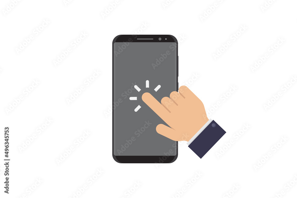 Touch smartphone screen vector illustration Touch smartphone screen vector illustration