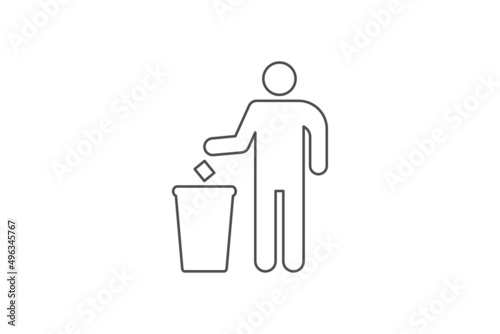 Trash can icon vector
