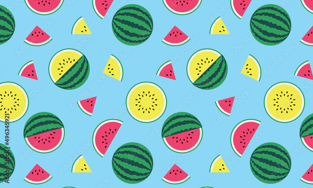 Watermelon seamless pattern Vector illustration Watermelon seamless pattern Vector illustration