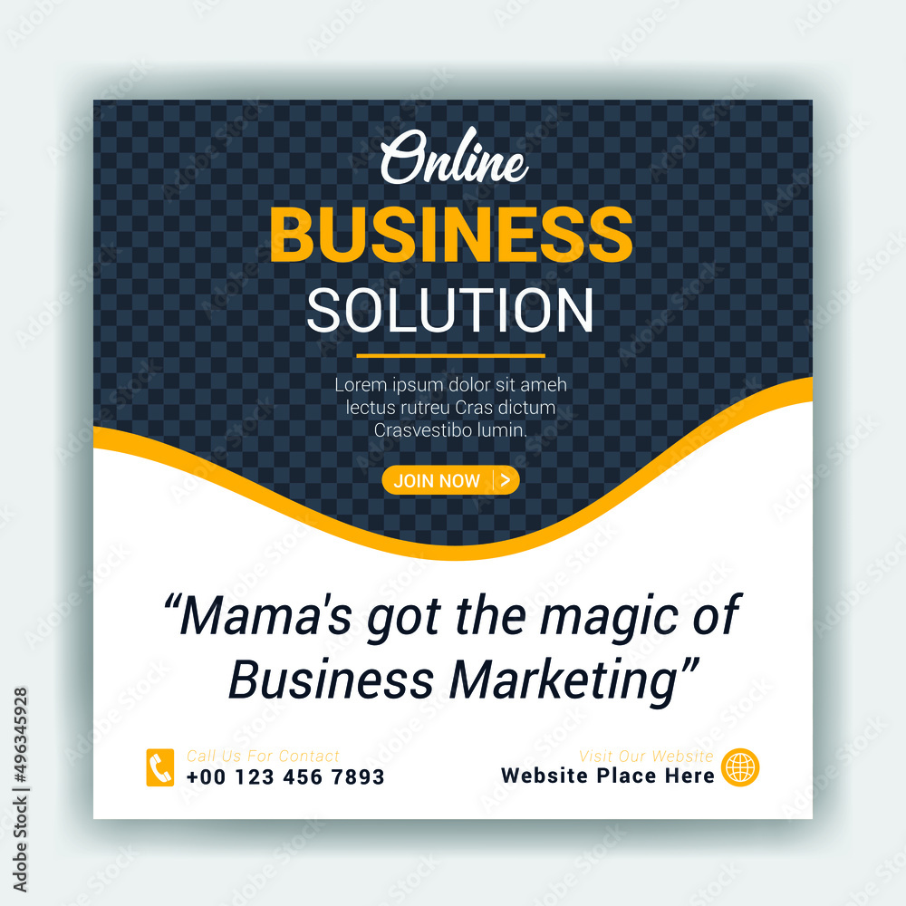 Digital business marketing advertisement solution social media post design template Digital business marketing advertisement solution social media post design template