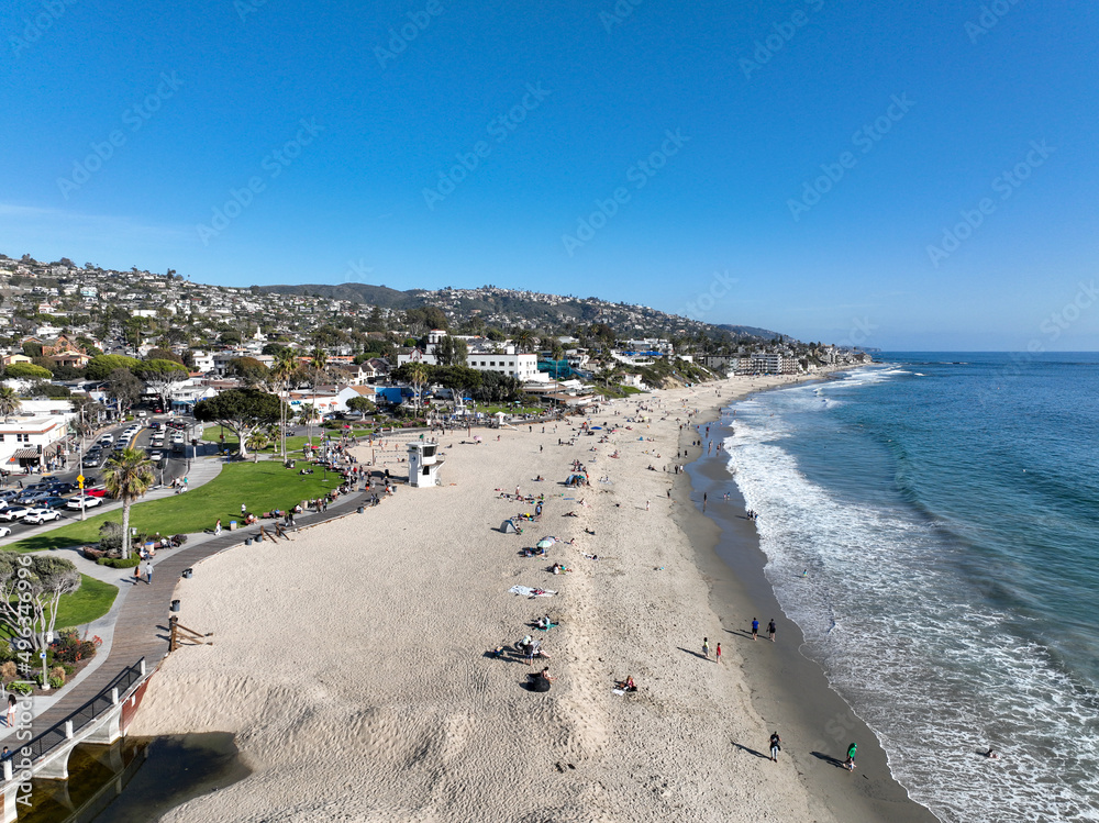 Aerial view of Laguna Beach coastline, Southern California Coastline, USA